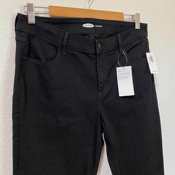 Old Navy Super Skinny Jeans Black NWT Size 12 - Picture 3 of 9